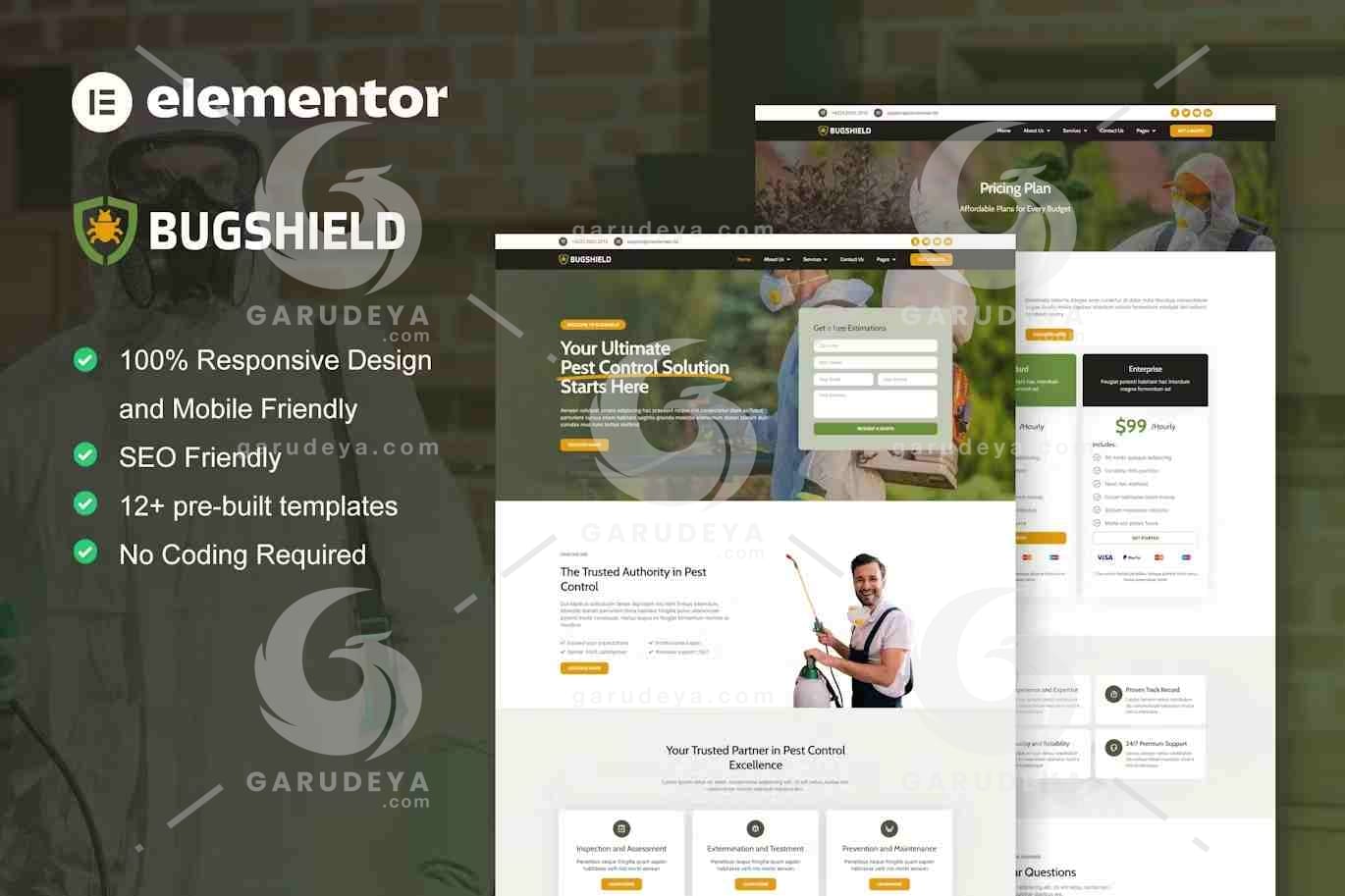 BugShield – Pest Control Service Elementor Pro Template Kit