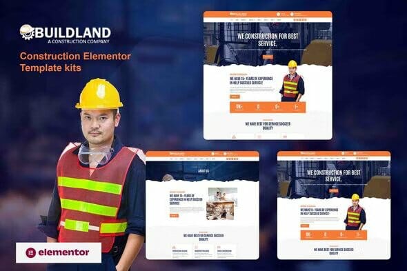 Buildland – Construction Business Elementor Template Kit