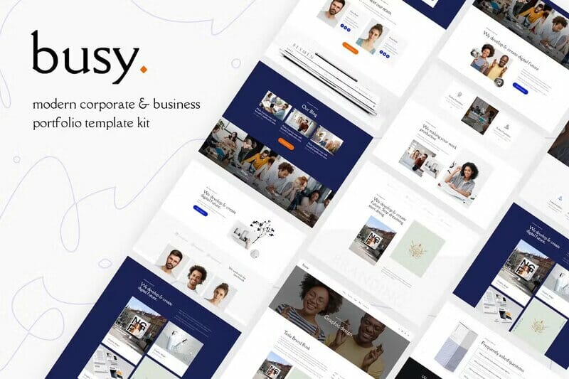 Busy | Modern Corporate & Business Portfolio Elementor Template Kit