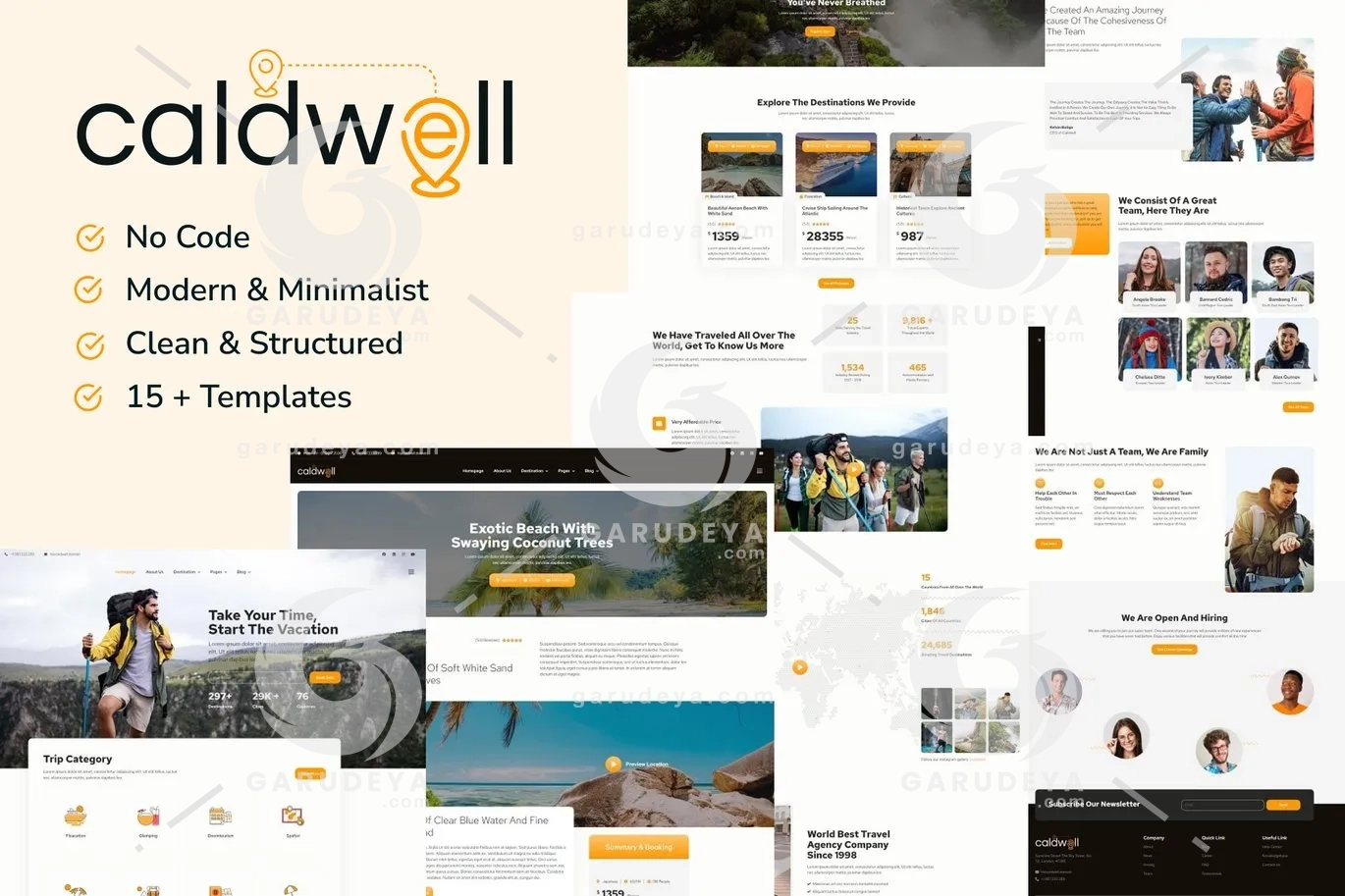 Caldwell Tour & Travel Elementor Template Kit