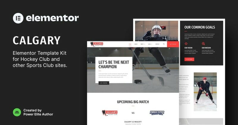 Calgary – Hockey Team & Sports Club Elementor Template Kit