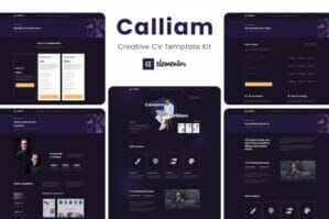 Calliam - Creative CV Elementor Template Kit