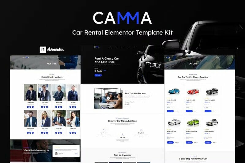 Camma – Car Rental Elementor Template Kit