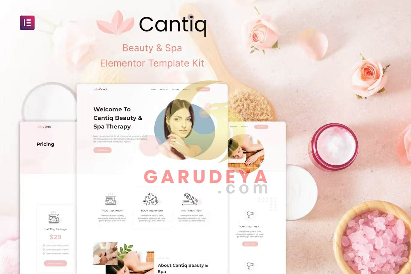 Cantiq – Beauty Spa Salon Therapy Elementor Template Kit