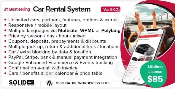 Car Rental System (Native WordPress Plugin)