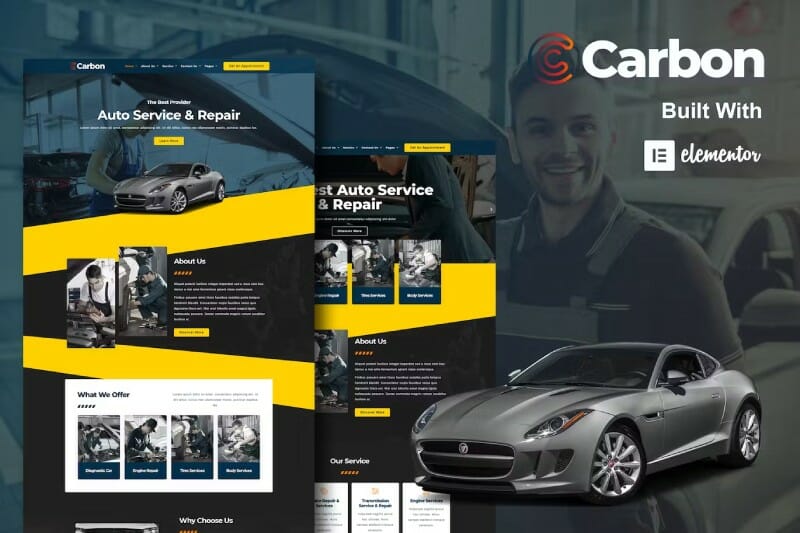 Carbon – Car Service Elementor Template Kit