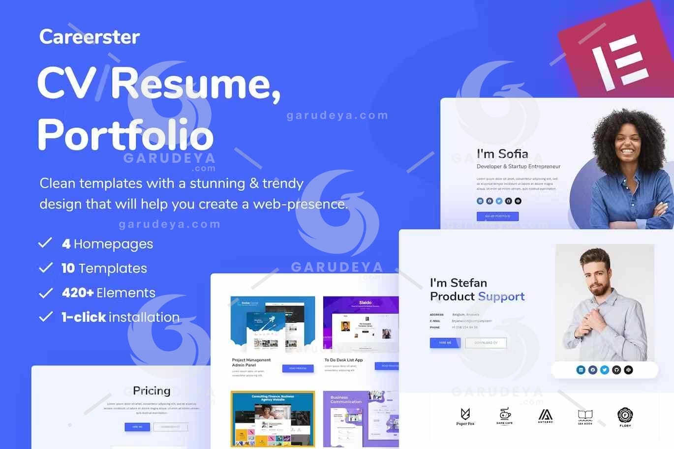 Careerster – CV-Resume Elementor Template Kit