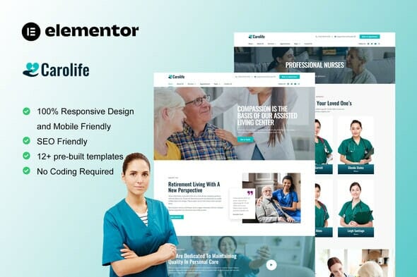 Carolife - Home Care & Private Nursing Services Elementor Template Kit