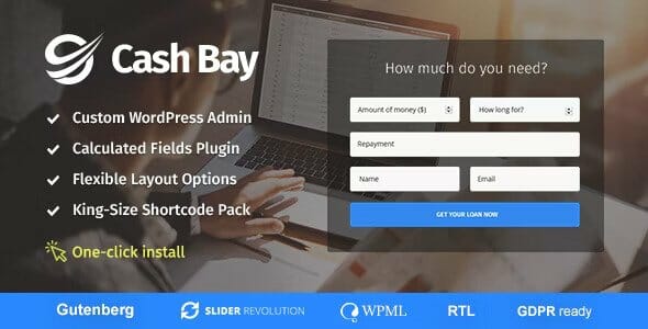 Cash Bay - Banking and Payday Loans WordPress Theme