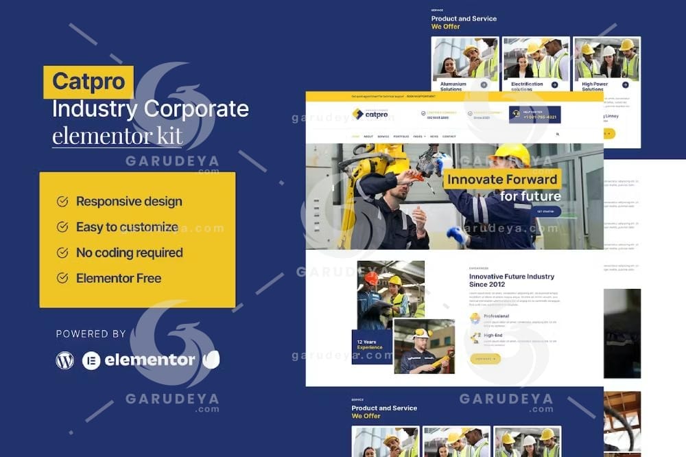 Catpro - Industry Corporate Elementor Template Kit