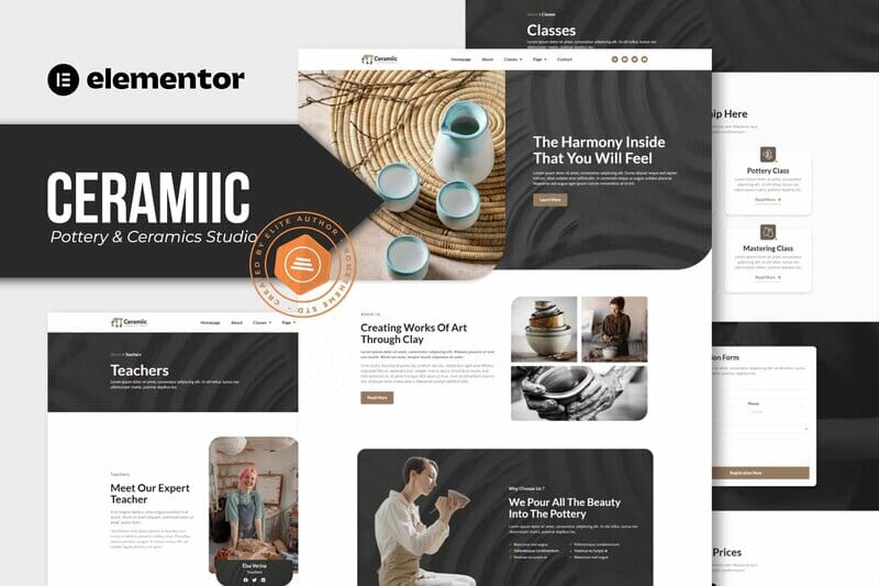 Ceramiic – Pottery & Ceramics Studio Elementor Template Kit