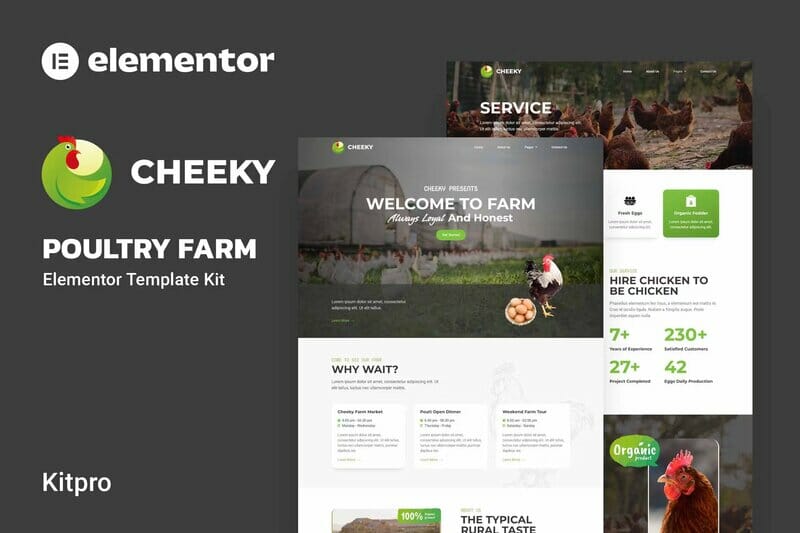 Cheeky – Poultry Farm Elementor Template Kit