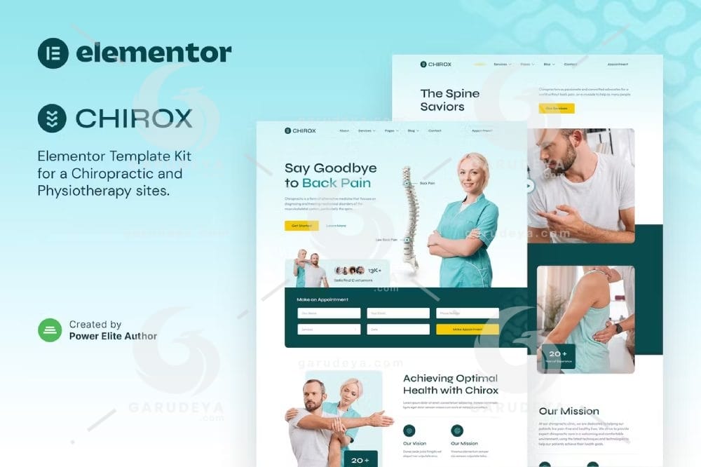 Chirox – Chiropractic & Physiotherapy Elementor Template Kit