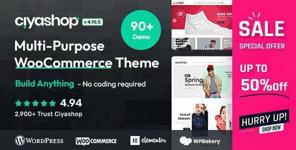 CiyaShop - Responsive Multi-Purpose WooCommerce WordPress Theme