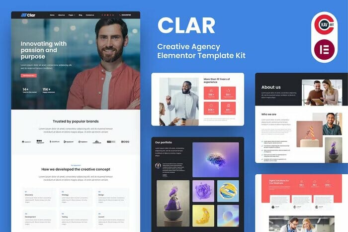 Clar – Digital Agency Elementor Template Kit