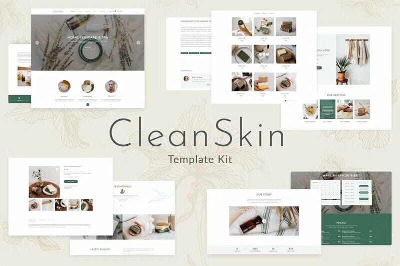 CleanSkin – Handmade Organic Soap & Natural Cosmetics Template Kit