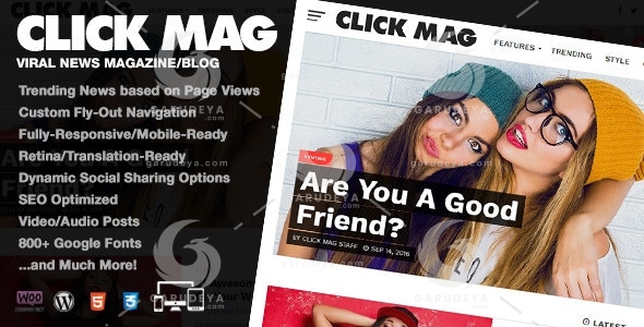 Click Mag - Viral WordPress News Magazine/Blog Theme