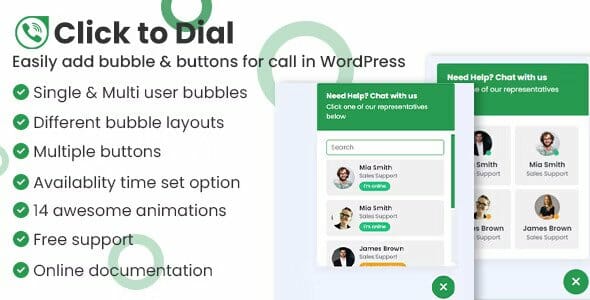 Click to dial – Direct call from website WordPress plugin