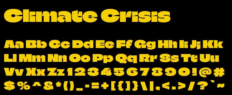 Climate Crisis Font