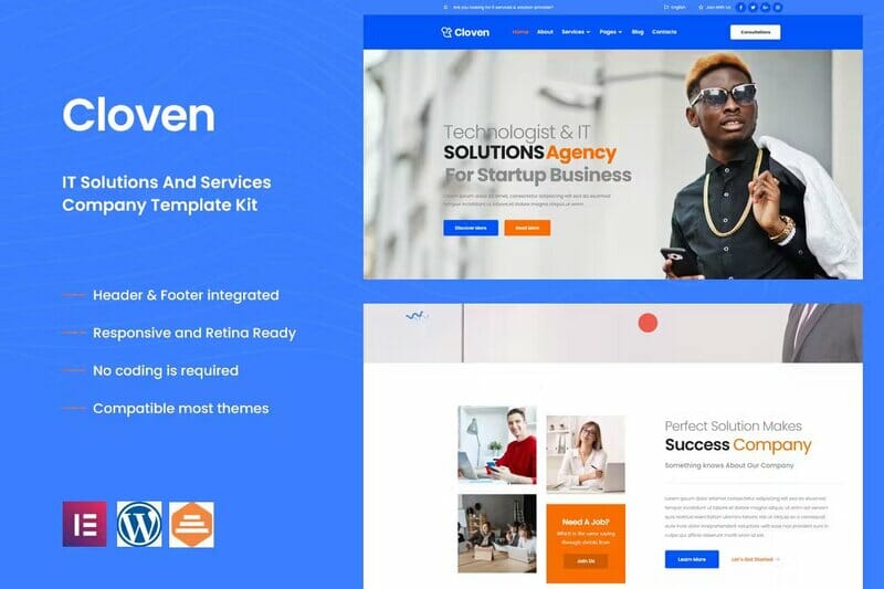 Cloven – IT Solutions & Services Company Elementor Template Kit