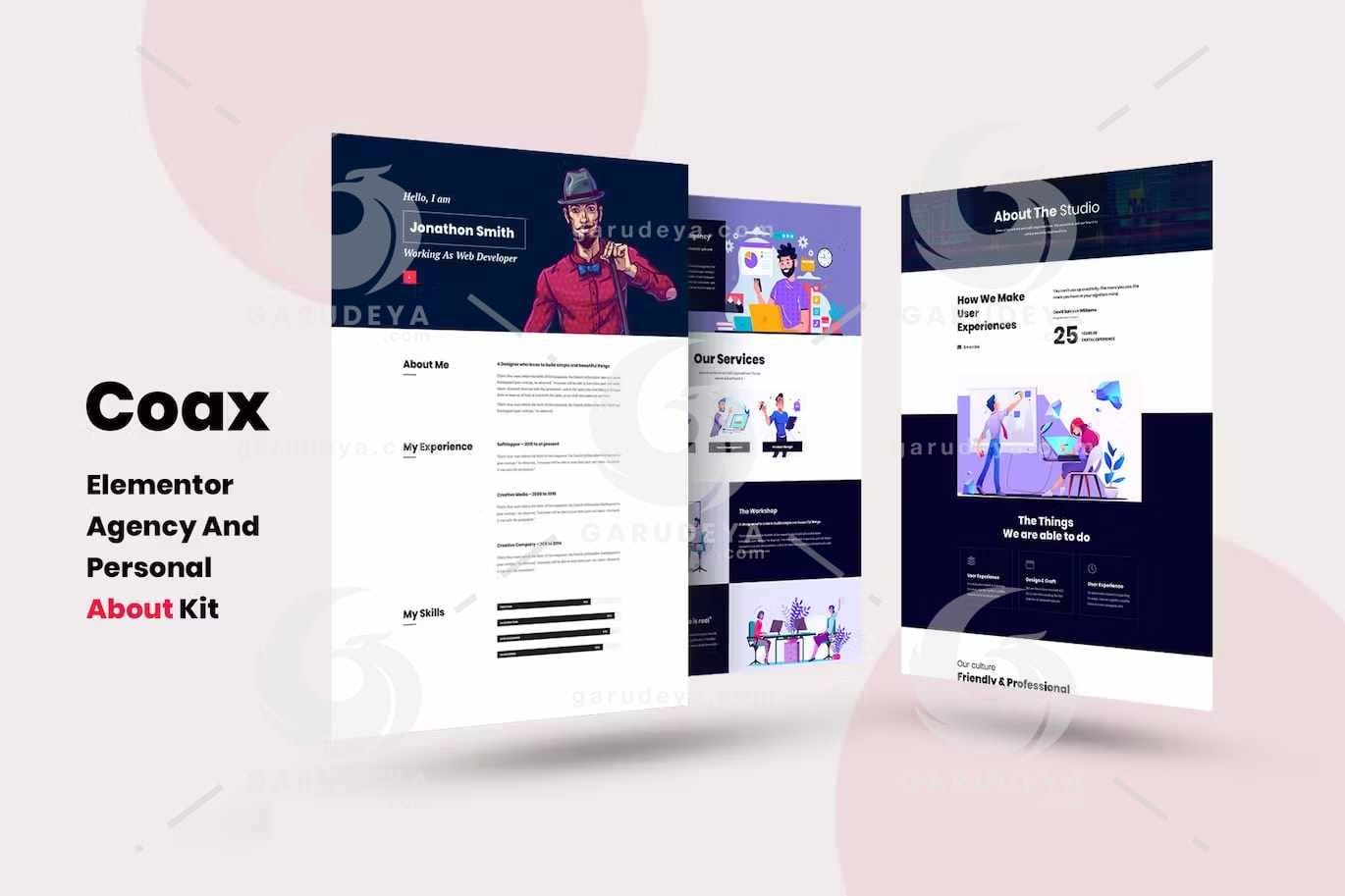 Coax - Agency And Personal About Us Elementor Template Kit