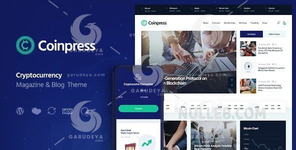 Coinpress | ICO Cryptocurrency Magazine & Blog WordPress Theme