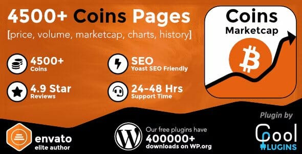 Coins MarketCap – WordPress Cryptocurrency Plugin