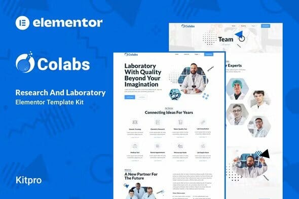 Colabs – Research & Laboratory Elementor Template Kit