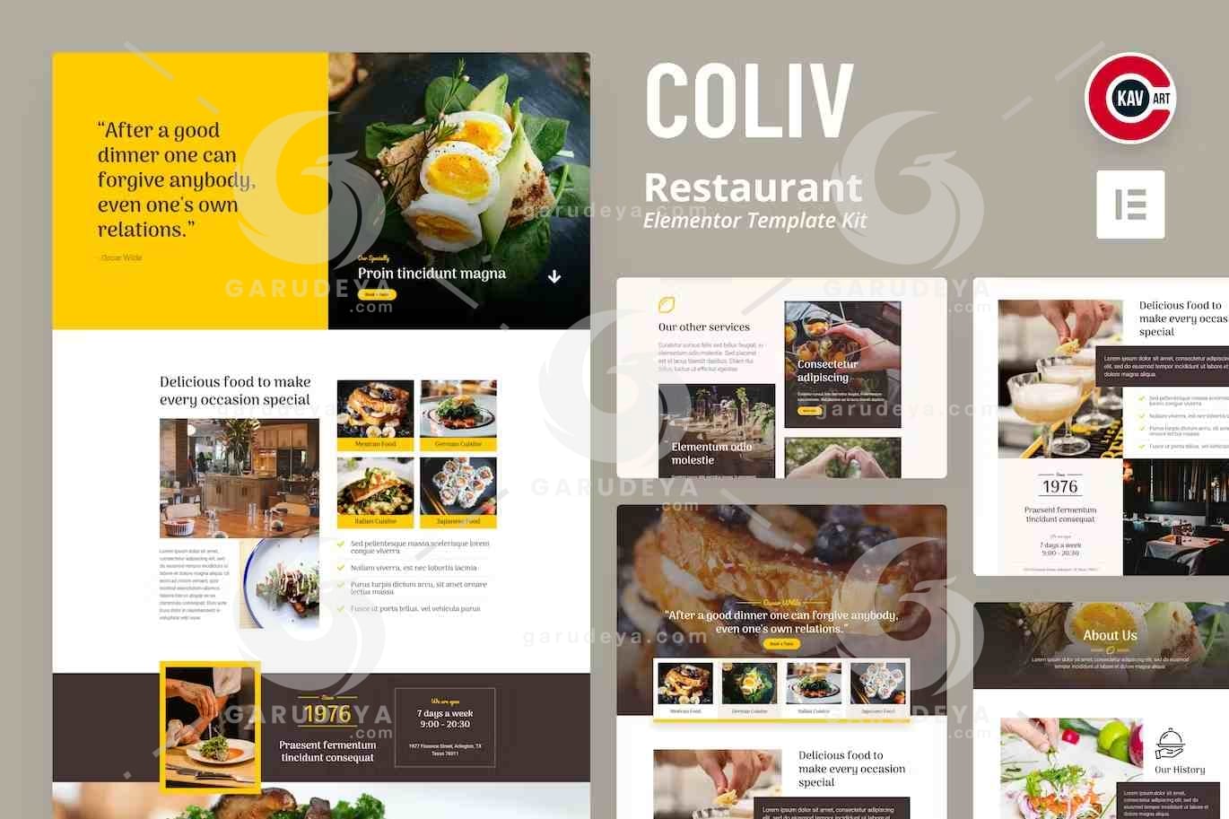 Coliv - Restaurant Template Kit