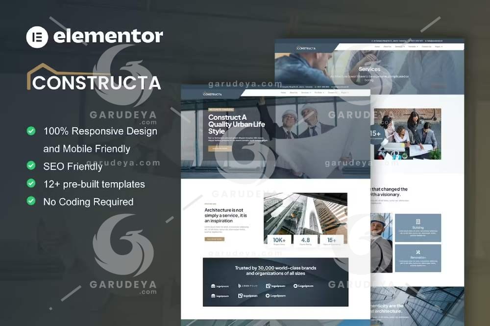 Constructa - Construction & Building Elementor Pro Template Kit