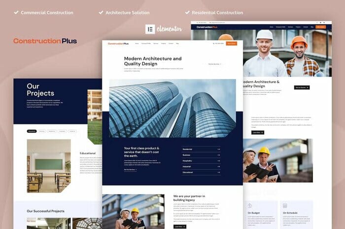 Construction Plus – Construction Elementor Template Kit