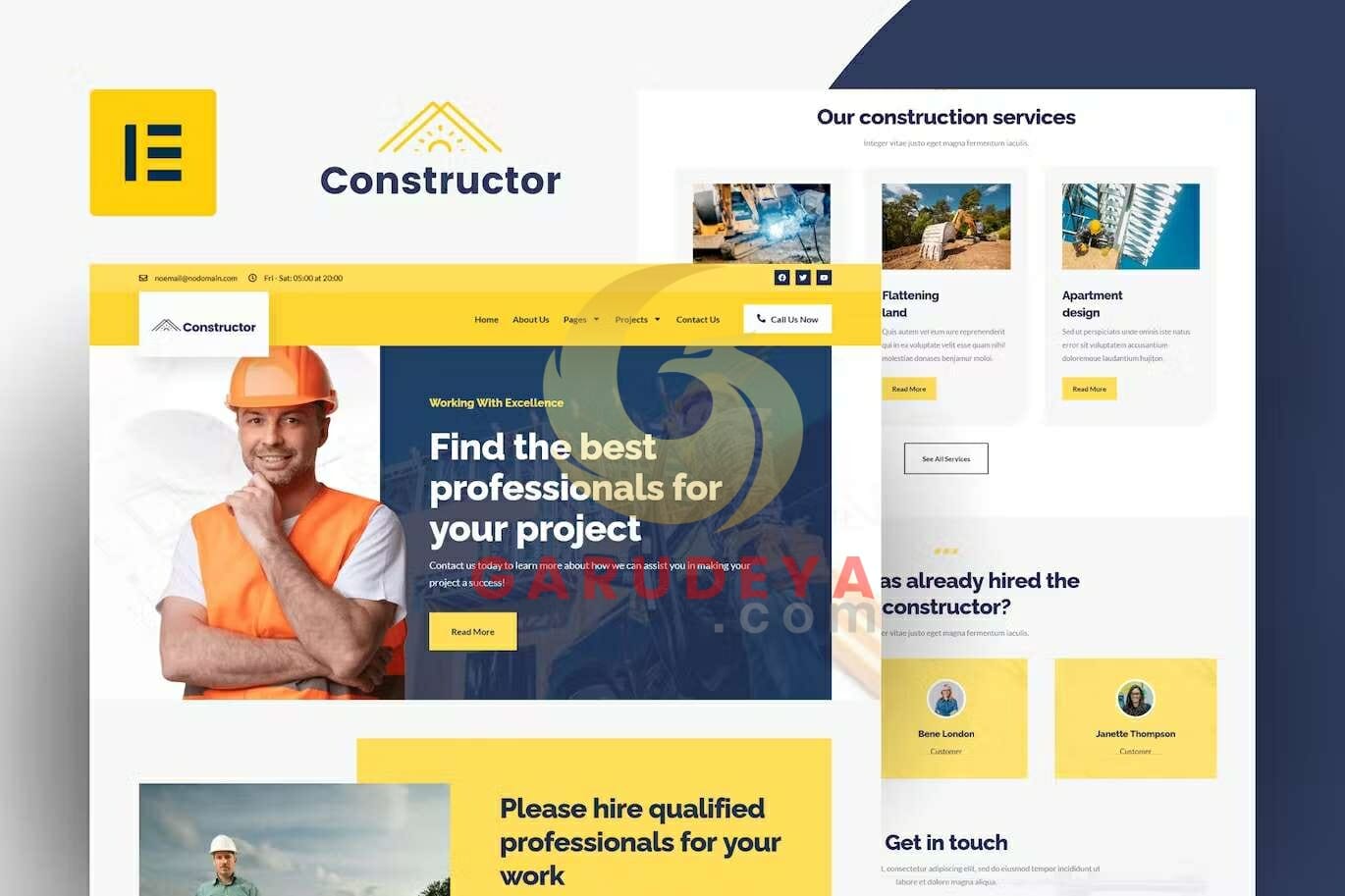 Constructor – Construction & Repair Elementor Template Kit