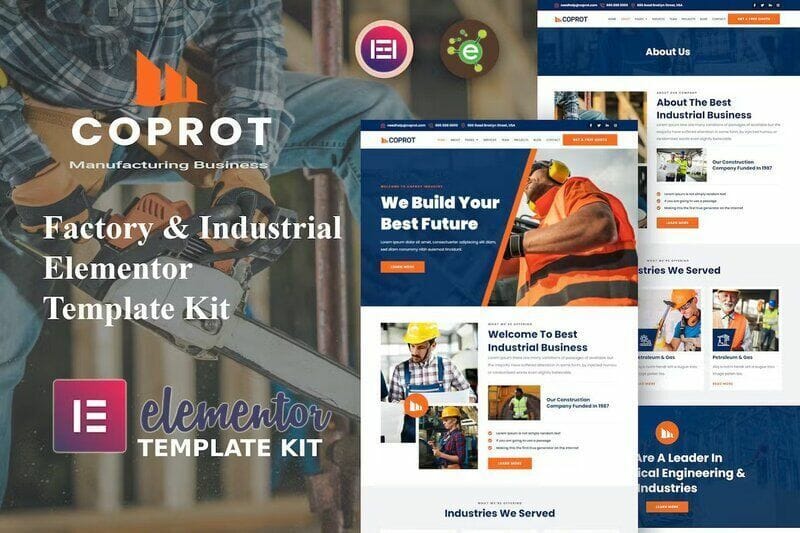 Coprot – Factory & Industrial Elementor Template Kit