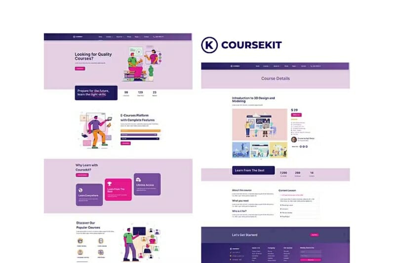 CourseKit – Online e-Learning Elementor Template Kit