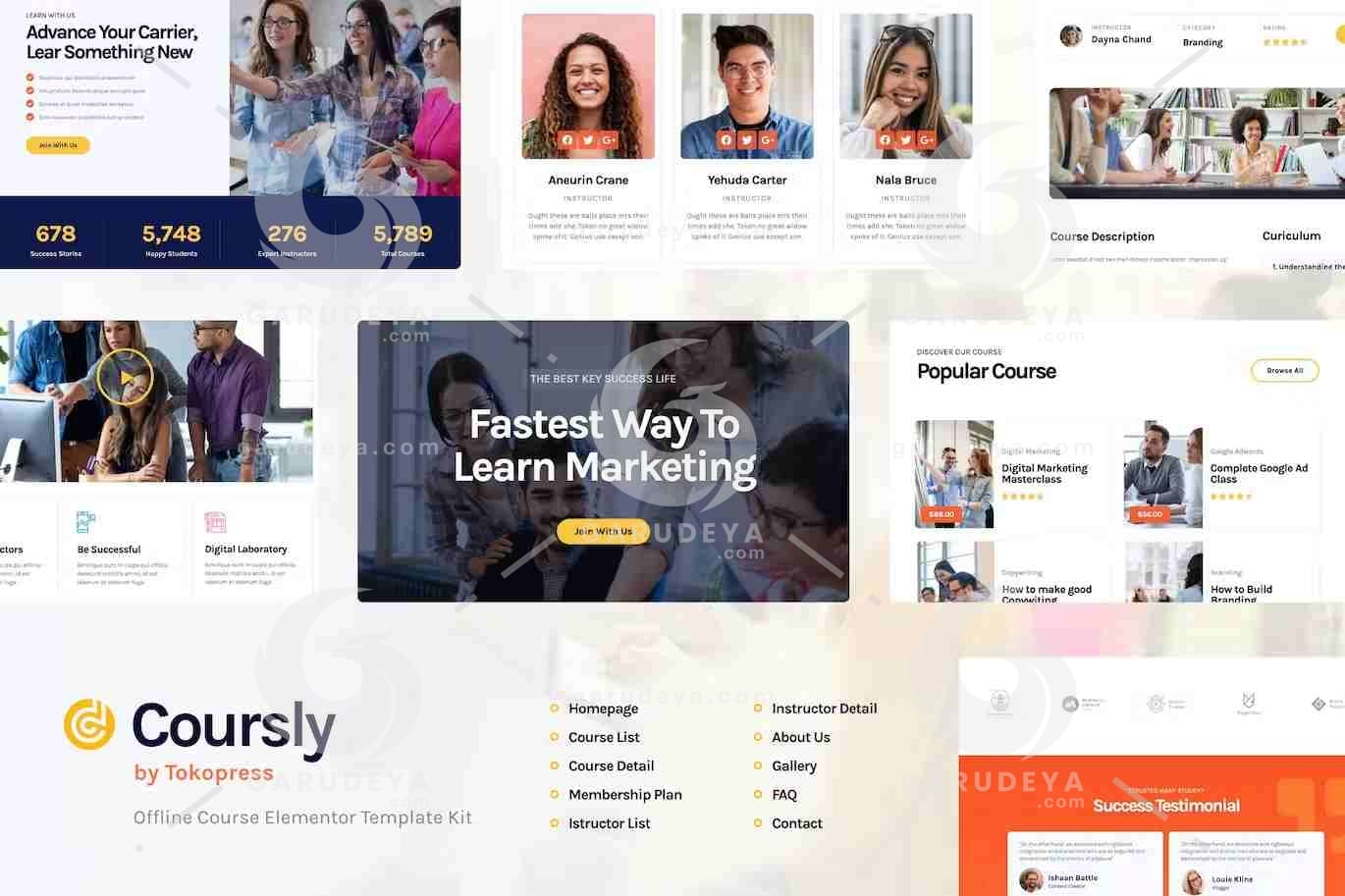 Coursly – Education & Offline Course Elementor Template Kit