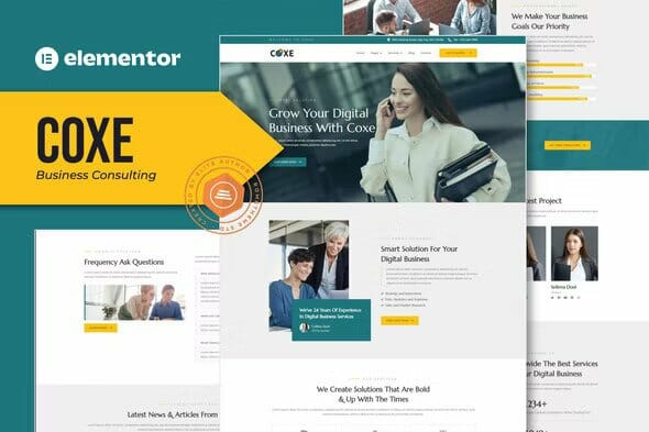 Coxe – Business Consulting Elementor Template Kit