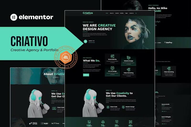 Criativo – Creative Agency & Portfolio Elementor Template Kit