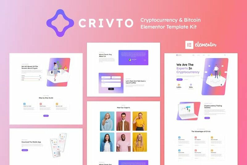 Crivto – Cryptocurrency & Bitcoin Elementor Template Kit