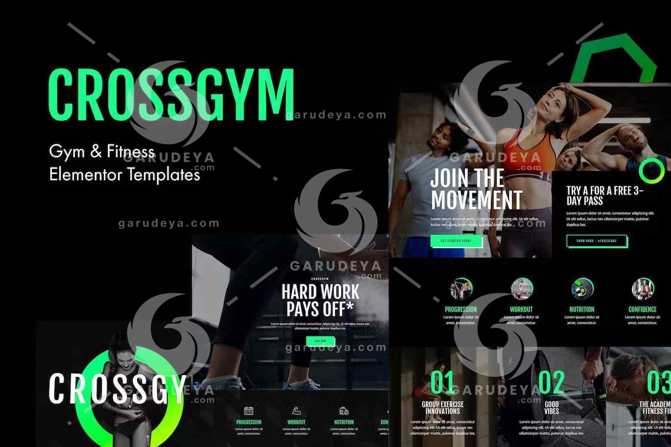 CrossGym – Gym & Fitness Elementor Template Kit