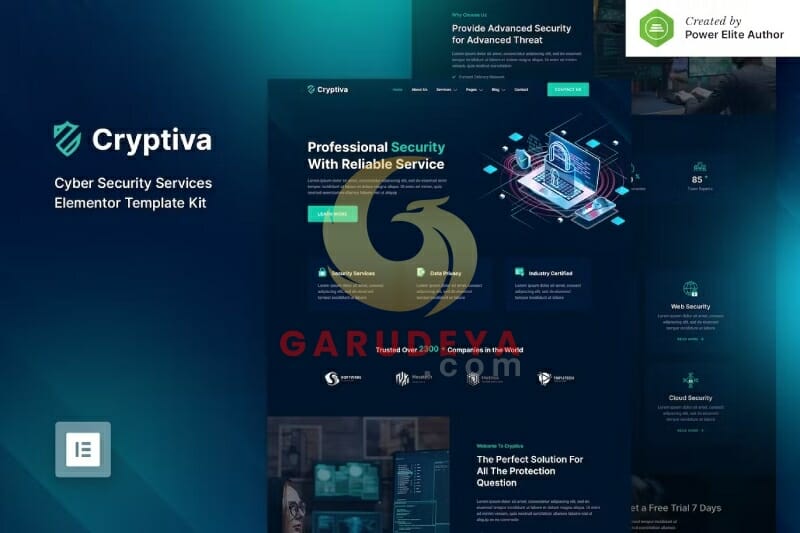 Cryptiva – Cyber Security Services Elementor Template Kit