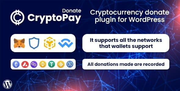 CryptoPay Donate – Cryptocurrency donate plugin for WordPress