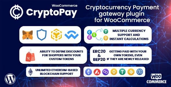 CryptoPay WooCommerce – Cryptocurrency payment gateway plugin