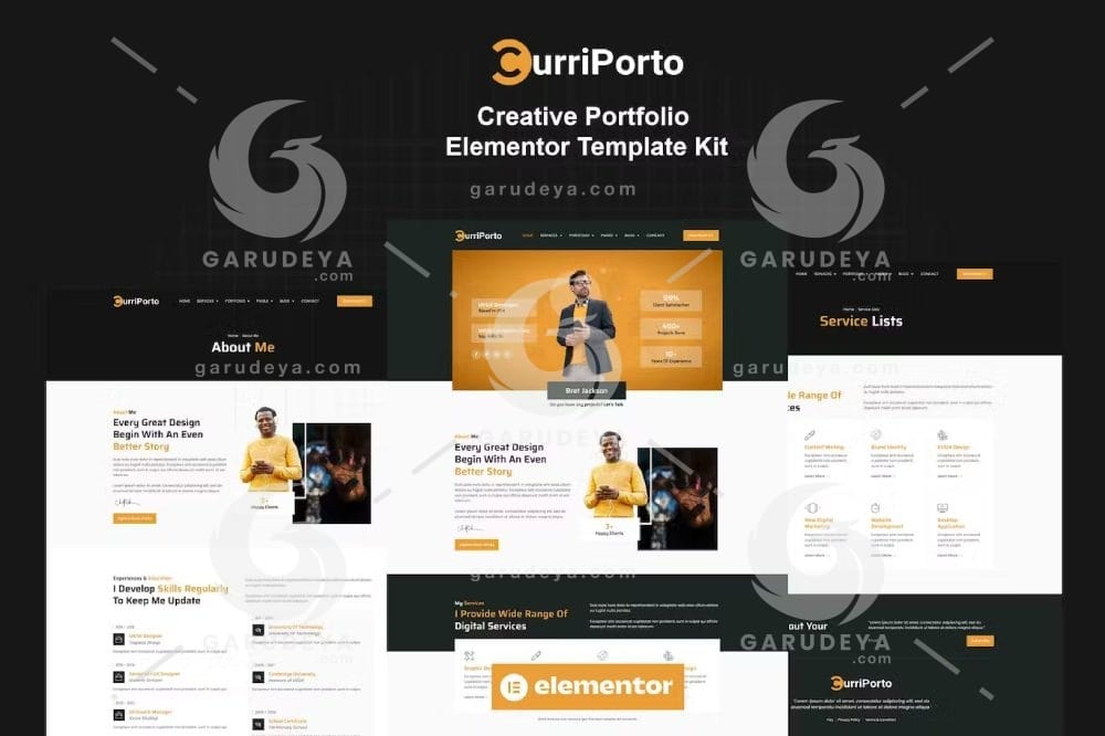 Curriporto - Creative Portfolio Elementor Pro Template Kit