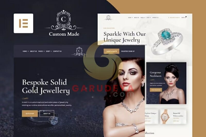 CustomMade – Customized Jewellery & Goldsmith Elementor Template Kit