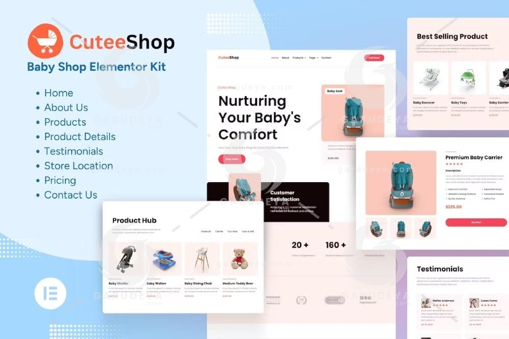 CuteeShop – Kids & Baby Ecommerce Elementor Kit