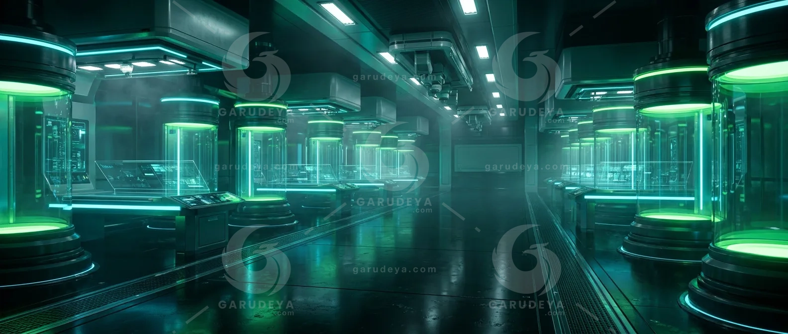 Cyan Green Biotech Laboratory Background