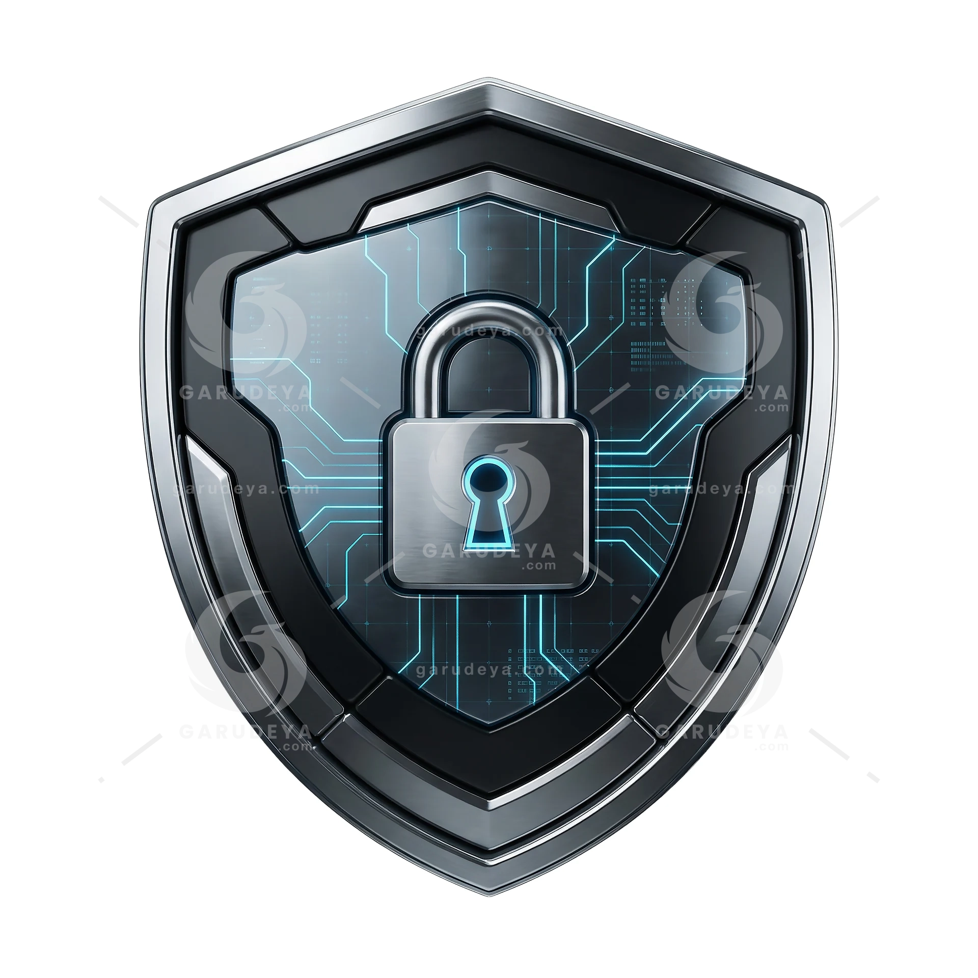 Cyber Shield Security 3D Icon