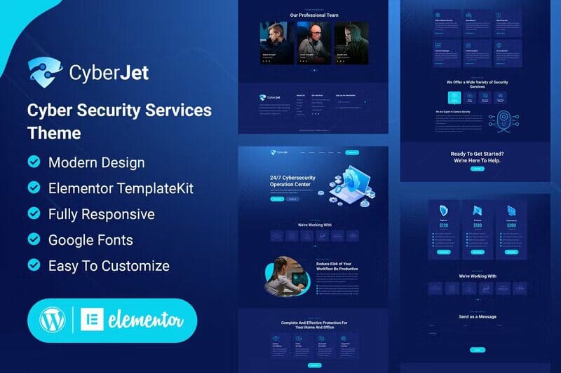 CyberJet - Web Security Elementor Template Kit