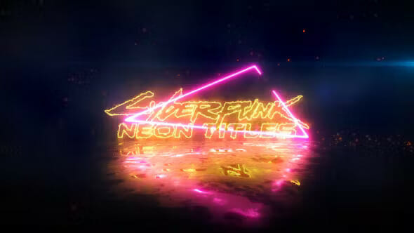 Cyberpunk Neon Titles VideoHive 33202454