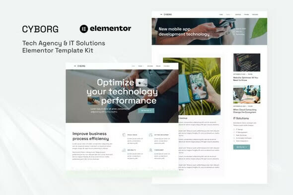 Cyborg – Tech Agency & IT Solutions Elementor Template Kit